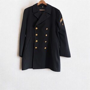 Men's Black Double-Breasted Coat